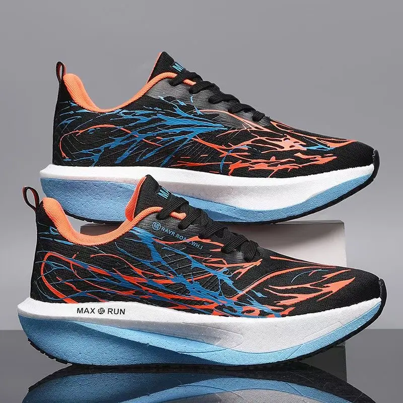 Black and orange sports running shoe model 26-169 side view